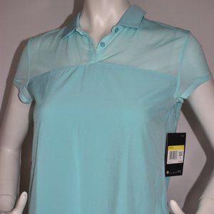 Womens Nike New Small Golf Flex Short Sleeve Golf Polo Teal NWT $75